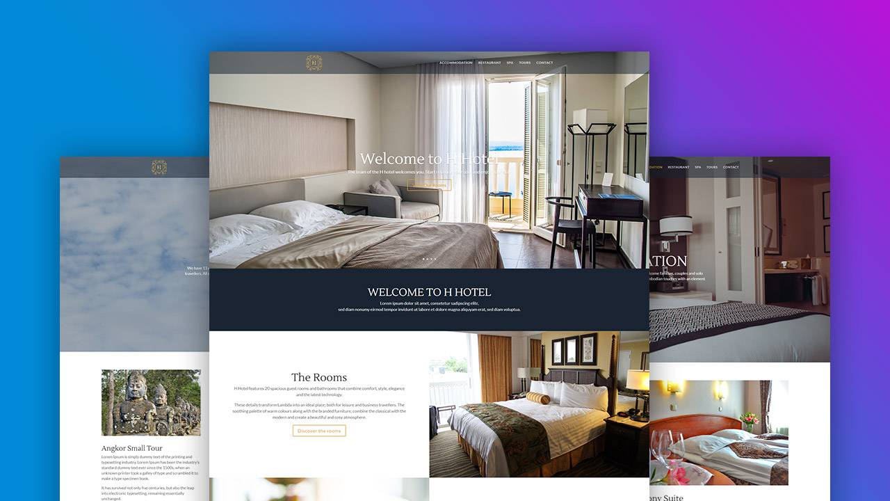 Get the Free H Hotel Layout Pack For Divi