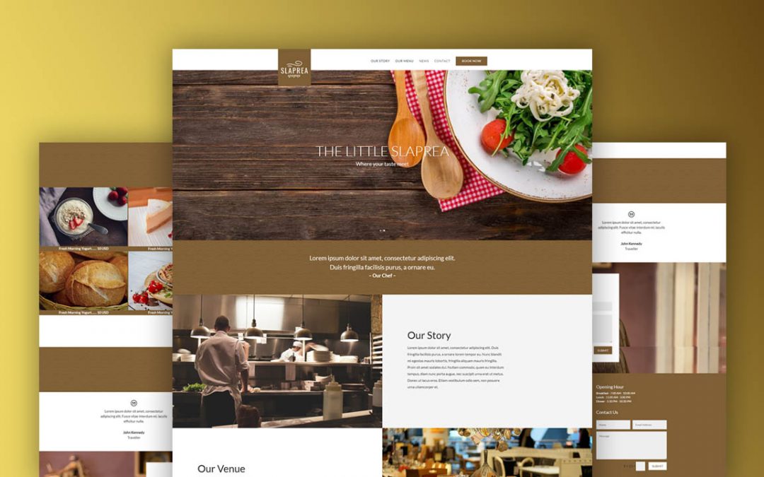 Get the Free Little Slaprea Divi Layout for Restaurants