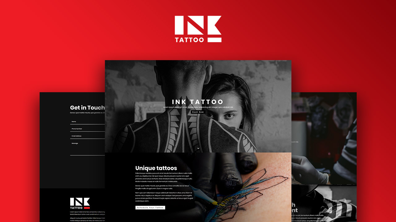 Ink Tattoo FREE Divi Layout Pack